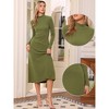 INSPIRE CHIC Women's Turtleneck Casual Basic Long Sleeve Stretch Flowy Ribbed Knit Sweater Maxi Dress - 2 of 4