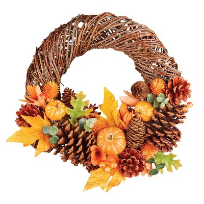 Collections Etc Rustic Fall Harvest Door Wreath Decoration Target   GUEST 87f46379 9b87 4630 Abcf F665f5759eb4