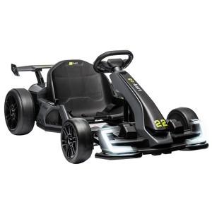 24V Kids Electric Drift Go Kart, 300W Motor, 8.5MPH, Adjustable Length, LED Lights, Drift/Sport Modes, EVA Tires - 1 of 4