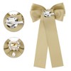 Elerevyo Women's Brooch Bowknot Costume Bow Tie with Beads - 3 of 4