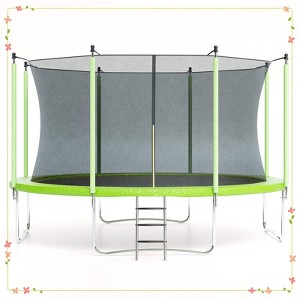 Trampoline with Enclosure & Ladder, ASTM Approved Heavy-Duty Outdoor Recreational Trampoline - 1 of 4