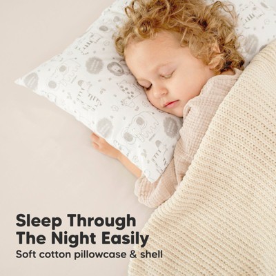 Soft Organic Cotton Toddler Pillow with Animal Print