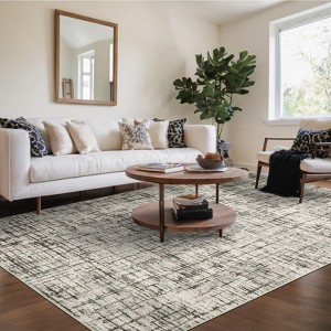 Machine Washable Area Rug, Non-Slip Modern Abstract Rug - 1 of 4