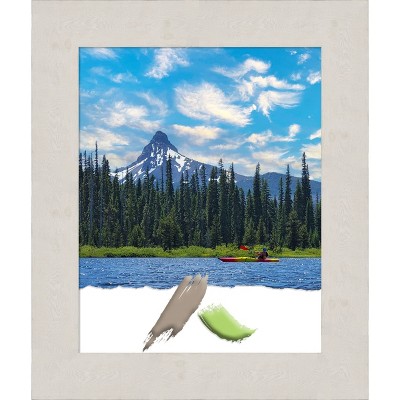 Amanti Art Rustic Plank White Picture Frame
