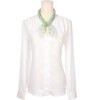 INSPIRE CHIC Women's Bowknot Printed Blended Cotton Small Square Gauze Scarves 1Pc - 2 of 4