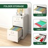 Anybear 2 Drawer File Cabinet with Lock Metal Vertical File Cabinet Office Home - 4 of 4