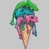 Men's Design By Humans Icecream trip. By moisescudero T-Shirt - 2 of 4