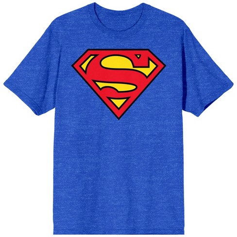 terug Jasje Pickering Superman Logo Men's Royal Heather T-shirt : Target