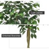 Acekool 5 Ft Faux Ficus Tree with Silk Leaves, Lifelike Trunk & Pot – Indoor & Outdoor Artificial Plant for Home, Office & Patio Decor - 4 of 4