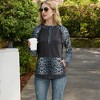 Anna-Kaci Women's Leopard Contrast Relaxed Fit Hoodie with Kangaroo Pocket - 4 of 4