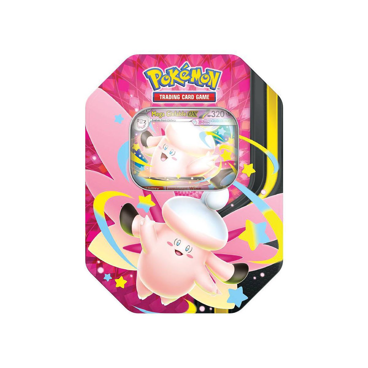 Pokémon Trading Card Game: Mega Moonlit Tin- Mega Clefable