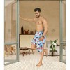 LA LEELA Men's Patriotic 4th of July USA Flag Swimwear Summer Sarong Swim Trunk Pareo Beach Wrap One Size US Flag Blue - 3 of 4