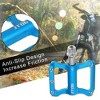 Unique Bargains Aluminum Alloy Rear Foot Peg Flat Pedal Footrests Fit 9/16 Inch Axles MTB Bike Black 1 Pair - 4 of 4