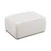TOV Furniture Travie Upcycled Linen Ottoman in Sand - 3 of 4