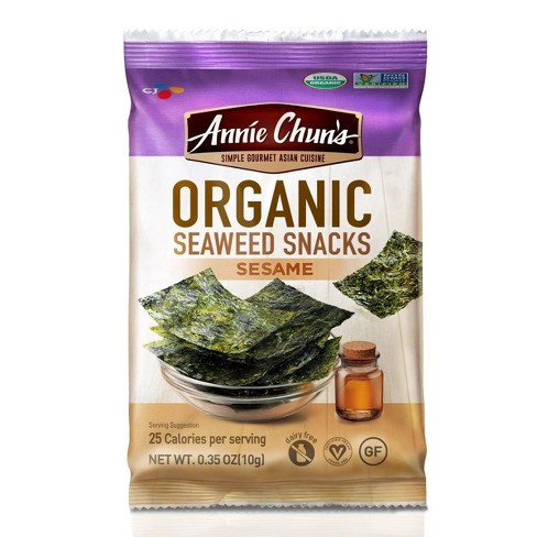 Annie Chun's Organic Seaweed Snacks Sesame - 0.35oz - image 1 of 4