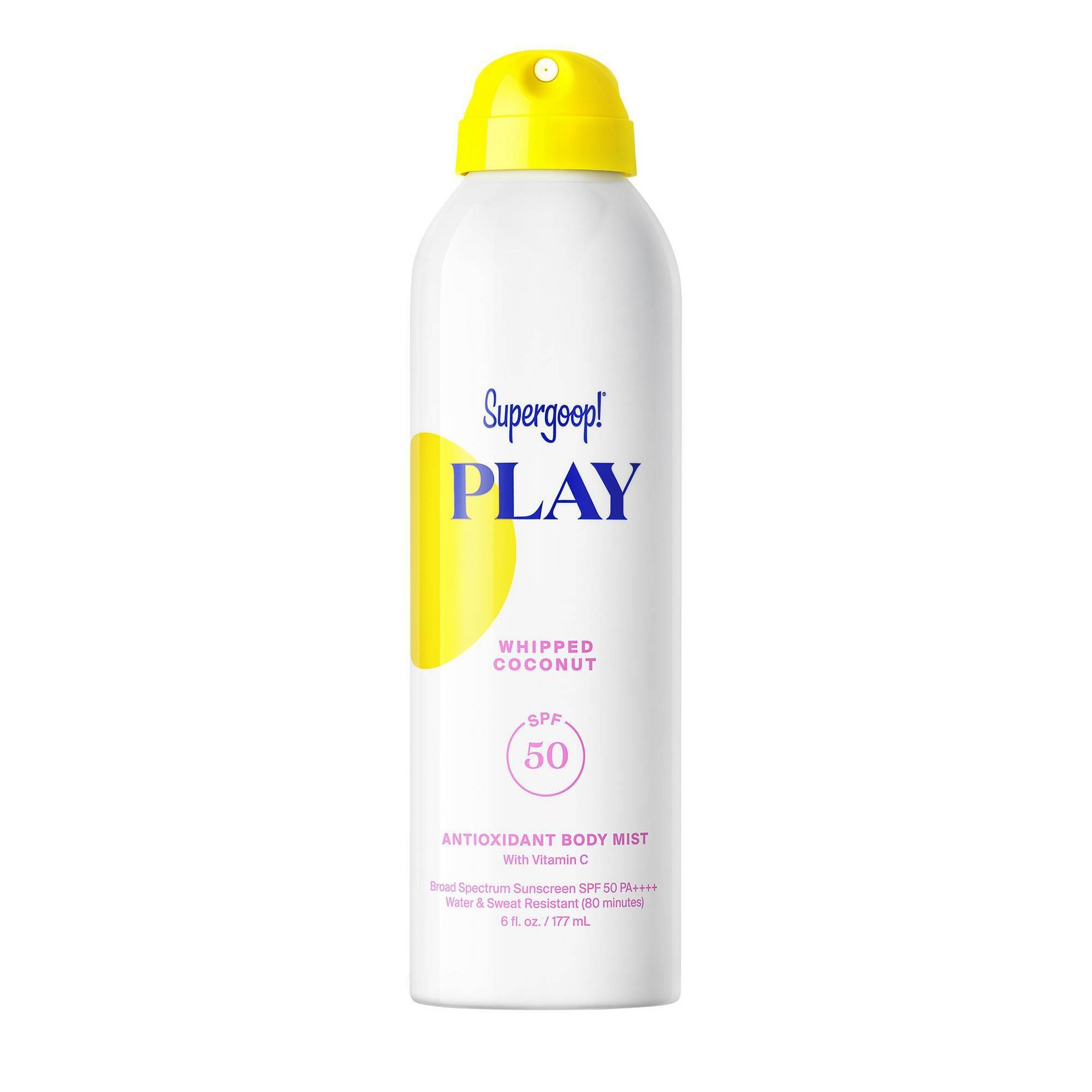 Supergoop! PLAY Antioxidant Body Sunscreen Mist with Vitamin C - Whipped Coconut - SPF 50 - 6 fl oz