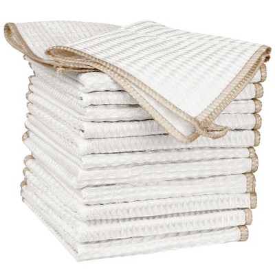 Unique Bargains Reusable Super Absorbent Cotton Lint Free Kitchen Towels  12 X 12 Multi 12 Pcs : Target