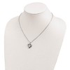 Black Bow Jewelry 1/5 Cttw Black & White Diamond 17mm Heart Necklace in Sterling Silver - image 3 of 4