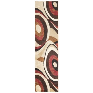 Home Dynamix Slade Contemporary Abstract Runner Area Rug, Brown/Red, 1'9"x7'2" - 1 of 4