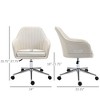 NicBex Mid-Back Adjustable Height Task Office Chairs,Desk Chair with Universal Wheels for Living Room,Bedroom,Vanity - 3 of 4