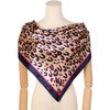 Elerevyo Women's Silk Feeling Leopard Print Scarf - 2 of 4