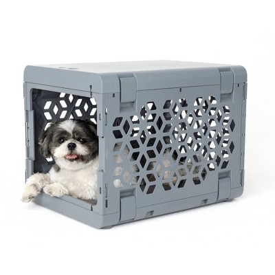 Gray Collapsible Modern Dog and Cat Crate