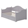 Whisen Wood Twin Size Daybed & Sofa Bed with 2 Storage Drawers and Handrail - 4 of 4