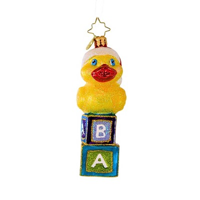 Christopher Radko Company 4.75 In New Duck On The Block Baby Christmas Santa Hat Tree Ornaments
