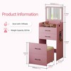 Fredees 3-in-1 Vanity Desk with Flip Top Mirror and Lights. - 2 of 4
