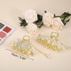 Unique Bargains Women's Butterfly Metal Faux Crystal Pearl Hair Clip Claw Gold Tone 2 Pcs - 2 of 4