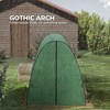Tunnel Hoop House Greenhouse,Hemmed PE Cover with Sandbags, Dual Roll-Up Doors & Screen Windows for Year-Round Gardening - 2 of 4