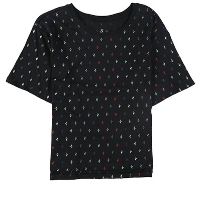 Skechers Womens Diamond Dot Graphic T-Shirt, Black, Medium