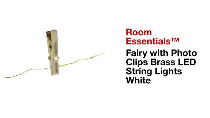 LED Fairy Lights with Metallic Photo Clips - Room Essentials™, 2 of 13, play video