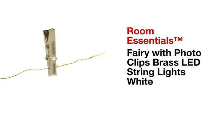 LED Fairy Lights with Metallic Photo Clips - Room Essentials™, 2 of 13, play video