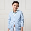 Hope & Henry Boys'  Long Sleeve Tipped Cardigan Sweater, Kids - 3 of 4