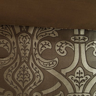 Madison Park Dennie California King 16pc Jacquard Bedding Set Brown: Hypoallergenic, Embroidered, 170 Thread Count — фото 8