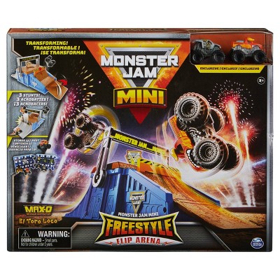 Monster Jam Mini Freestyle Flip Arena