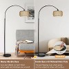 VYNXARIA Arc Floor Lamps for Living Room with 3 Color Temperatures, Black Standing Lamp with Remote, Over Couch Arched Reading Light,Brown+Black - 2 of 4