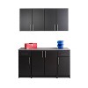 64" Elite with 5 Storage Cabinet Set Black - Prepac: Laminated Wood, Wall Mountable, 8 Shelves - 2 of 4