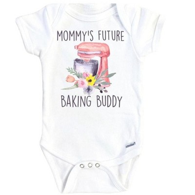 Baking Buddy Mommy Onesie® Baby Boy Girl Clothes Infant Bodysuit Funny Cute Newborn GS1