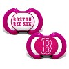 BabyFanatic Girls Pink Pacifier 2-Pack - MLB Boston Red Sox - 2 of 4