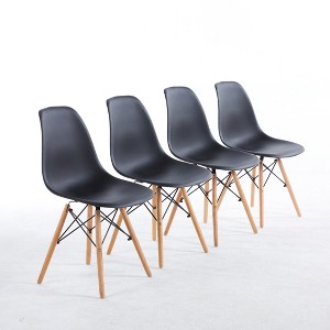 Plastic Chair, Set of 4, KD Leg - 1 of 4