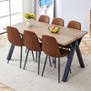 NicBex 5 PCS/7 PCS Dining Table Set,Wood Textured MDF Dining Table with A-Frame Legs,4/6 Round Corner Chairs for Kitchen/Dining Room - 2 of 4