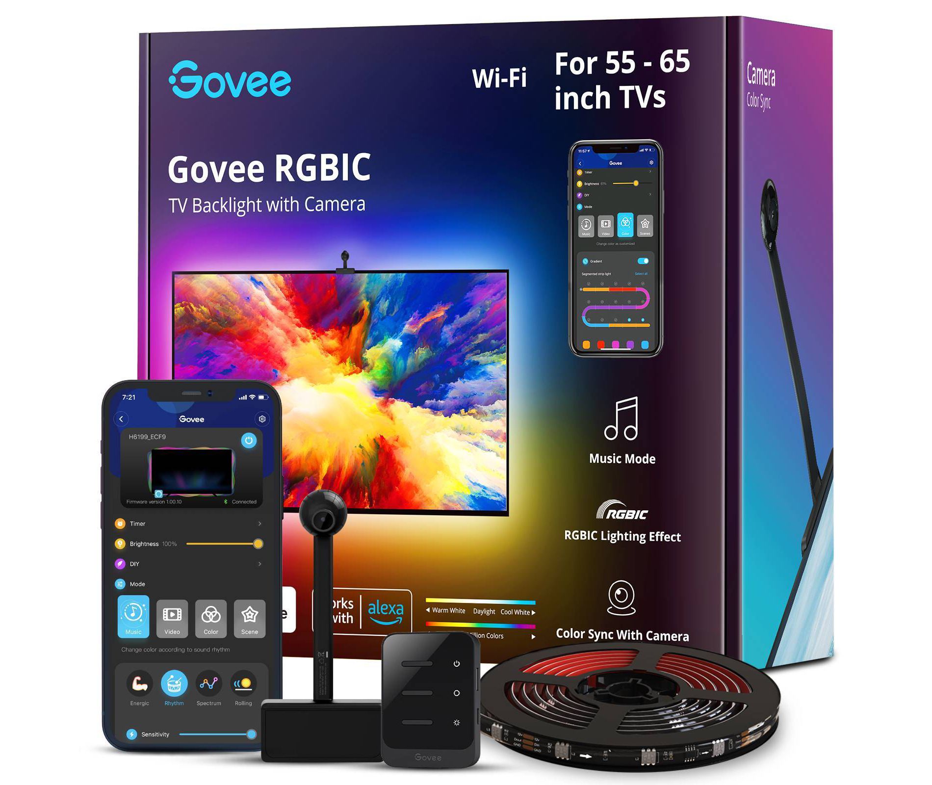 Govee DreamView T1 12.5' TV Backlight: Wi-Fi Bias Lighting