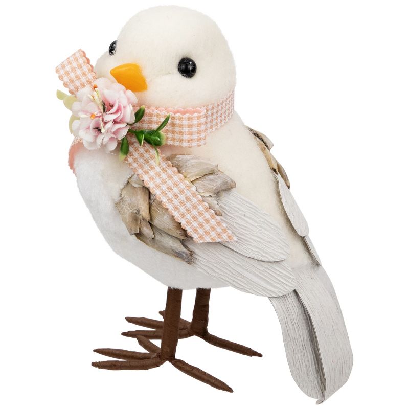 Northlight Plush Bird with Gingham Bow Easter Figurine - 7" - Beige, 3 of 6