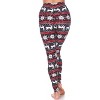 Women's One Size Fits Most Printed Leggings - One Size Fits Most - White Mark - 3 of 3