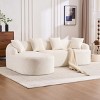 98.8" L-Shaped Chenille Sectional Sofa, 3-Seater Modular Couch with Curved Chaise, No Assembly for Living Room Apartment-3irtyhousy - 3 of 4
