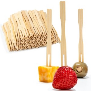 Stock Your Home Mini Bamboo Appetizer Forks (200 Pack) - 1 of 3