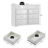 SKRAN 9 Drawer Long Dresser with Antique Handles,  47.56''W Wood Chest of Drawers for Kids Room, Living Room, Entry and Dining Room - 3 of 4
