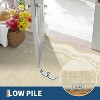 Washable Scalloped Area Rug, Non Slip Low Pile Floor Carpet, Indoor Foldable Bath Mat for Bedroom Hallway Kitchen Entryway Living Room - 2 of 4